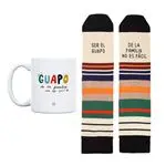 UO Kit Taza + Calcetines talla 36-41 Ser el Guapo de la familia no es fácil