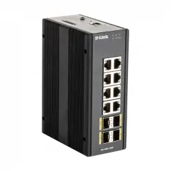 D-Link DIS-300G-12SW Switch Industrial Gestionable 8 Puertos Gigabit + 4 Puertos SFP