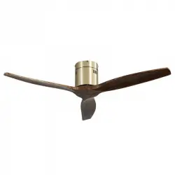 Fabrilamp Aguilon Ventilador de Techo y Mando 39W Cuero/Roble