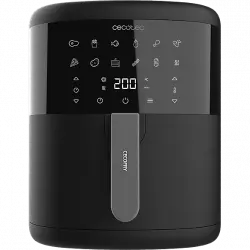 Freidora de aire - Cecotec Cecofry Bombastik 6000, 1700 W, 6 L, 80-200 ºC, 12 modos, Temporizador, Negro