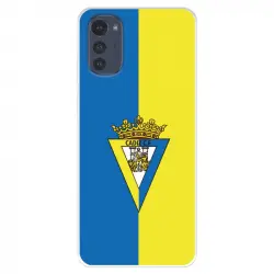 Funda Para Motorola Moto E32 Del Cádiz Cf Escudo Fondo Bicolor - Licencia Oficial Cádiz Cf