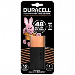 Powerbank - Duracell Powerbank, 6700 mAh, Para smartphones y tablets