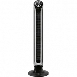 Ventilador de torre - Rowenta VU6670 Eole Infinite, 43 dB, Oscilación 180º, Mando a distancia, 3 velocidades, Negro