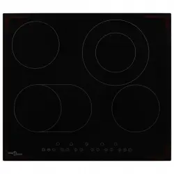 VidaXL Placa Vitrocerámica 4 Zonas 60cm Negro