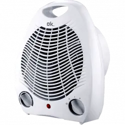 Calefactor - OK OFH 220224 ES, 2000W, 2 potencias, Blanco