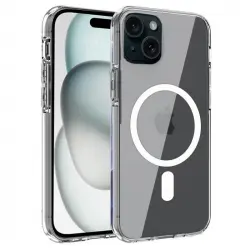 Cool Carcasa Magnética Transparente para iPhone 15