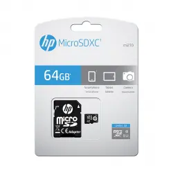 HP - Tarjeta De Memoria MicroSDXC 64GB, Clase 10, U1