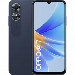 Móvil - OPPO A17, Midnight Black, 64 GB, 4 GB RAM, 6.5" HD+, MediaTek Helio G35, 5000 mAh, Android