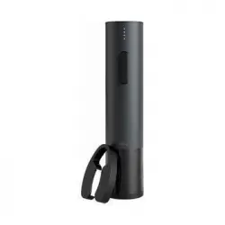 Sacacorchos Eléctrico Con Usb Negro Luxe De Acero Inoxidable.