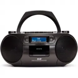 Aiwa Boombox BBTC-660DABBK Reproductor de CD Bluetooth/USB/MP3/Casetes Gris