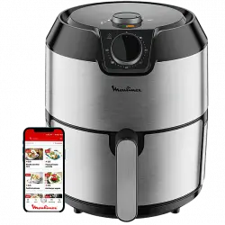 Freidora de aire - Moulinex EZ201D10 Easy Fry Classic, 1500 W, 4.2 L, 200ºC, Tecnología Air Pulse, 16 funciones, Temporizador, Inox