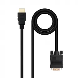 Nanocable Cable Conversor HDMI a VGA 1.8 m Negro