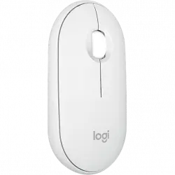 Ratón inalámbrico - Logitech Pebble 2 M350S, Inalámbrico, Multidispositivo, 4000 ppp, Blanco