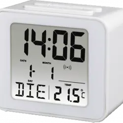Reloj despertador - Hama Cube 00186305, Digital, Hora, alarma, fecha y temperatura, Compacto, Negro