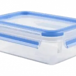 Tupper - Tefal K3021812, Rectangular, 0.8L, Azul, Transparente