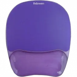 Alfombrilla ratón - Fellowes 9144104, Con reposamuñecas ergo gel-violeta, Morado