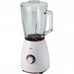 Batidora de vaso - Jata BT265, 1300 W, 1.5 l, 2 velocidades, Picador hielo, Acero inox, Blanco