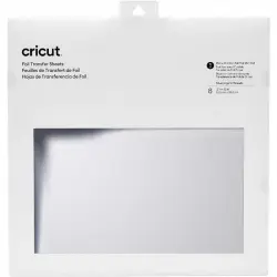 Cricut Set 8 Hojas de Transferencia de Foil 30.5 x 30.5 cm Plata