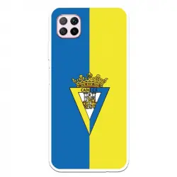 Funda Para Huawei P40 Lite Del Cádiz Escudo Fondo Bicolor - Licencia Oficial Cádiz Cf