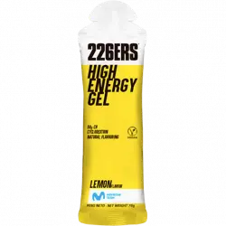 Gel energético - 226ERS High Energy Gel, 50 g de carbohidratos, Ciclodextrina, Limón, Sin cafeína, Multicolor