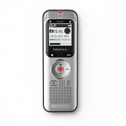 Grabadora de voz - Philips VoiceTracer DVT2050, 8 GB, Reconocimiento voz, MP3, PCM, Gris