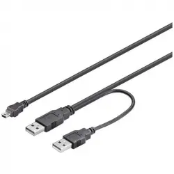 Goobay Cable Mini USB a 2xUSB 2.0 50cm Negro