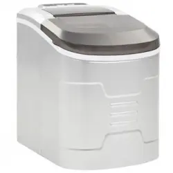 Máquina Para Hacer Cubitos De Hielo 2,4 L 15 Kg / 24 H Plateado Vidaxl