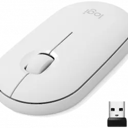 Ratón inalámbrico - Logitech M350, Para PC, Mac, Linux, Bluetooth, Receptor nano-USB, Óptico, Blanco