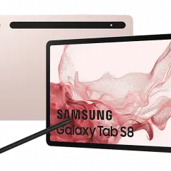 Tablet - Samsung Galaxy TAB S8, 128 GB, Rosa Dorado, WiFi, 11" WQXGA, 8 GB RAM, SD™898, Android 12