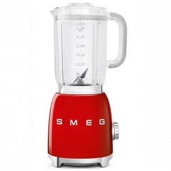 Batidora de vaso - Smeg BLF01RDEU, 800 W, 1.5 l, 18000 RPM, 4 Velocidades, Función Pulse, Rojo