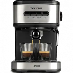 Cafetera express - Taurus CM850X, 20 bar, Programable, Parada automática, 850W, Apagado automático, 1.50L, Vaporizador, Extra-cream