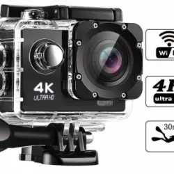 Camara Wifi 4k Ultra Hd Deportiva 2" Sumergible Acuática + Accesorios