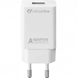 Cargador USB - CellularLine ACHSMUSB15WW, Universal, 15W, Blanco