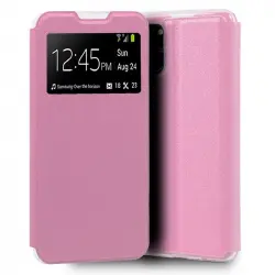 Cool Funda Flip Cover Liso Rosa para Samsung Galaxy S10 Lite