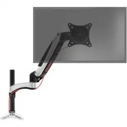 Duronic Dm651x2 Soporte Para Monitor De 15" A 27" Pulgadas 8kg Máx - Altura Ajustable, Giratorio, Inclinable, Brazo Extensible – Soporte Para