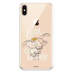 Funda Oficial Disney Dumbo Vuela Tan Alto Clear para iPhone XS Max