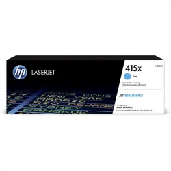 HP - Tóner Original LaserJet 415X Alta Capacidad Cian (W2031X)