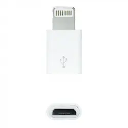 Nanocable Adaptador Lightning a Micro USB Blanco