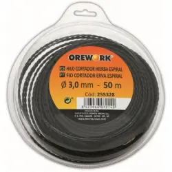 Orework Hilo Cortador Nylon Trenzado para Desbrozadora 3.3mm 15m