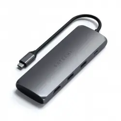 Satechi ST-UCHSE Hub Adaptador USB 3.0 Multipuertos Gris Espacial