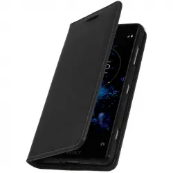 Avizar Funda de Cuero Negra para Sony Xperia XZ2