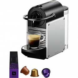 Cafetera de cápsulas - Nespresso De'Longhi EN124.S PIXIE REFRESH, 19 bar, 0.7 l, 1260 W, Plata