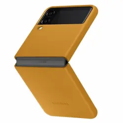 Carcasa Cuero Samsung Galaxy Z Flip3 5g Plegable Samsung Leather Case Amarillo