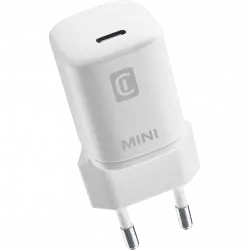 Cargador - CellularLine ACHIPHUSBCPD20MINW, Para Apple iPhone 8 y posteriores, 20W, USB-C, Blanco