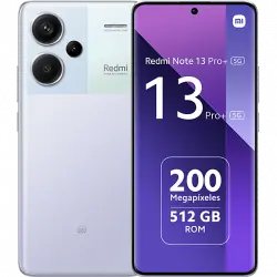 Móvil - Xiaomi Redmi Note 13 Pro+ 5G, Aurora Purple, 512 GB, 12 GB RAM, 6.67" AMOLED 1.5K, MediaTek Dimensity 7200, 5000 mAh, Android