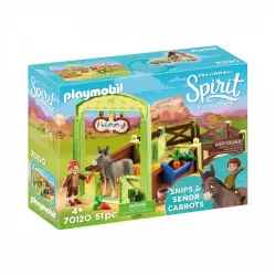 Playmobil Spirit Establo de Trasqui y Señor Zanahoria