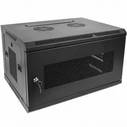 RackMatic SOHORack Armario Rack Mural Rejilla 19" 6U 600x450x370mm Negro
