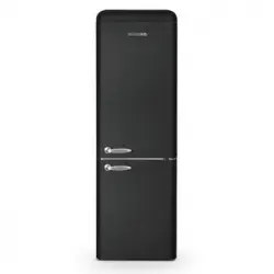 Schneider Scb300vb Frigorífico Combi Con Ventilador 300l Vintage Negro Mate