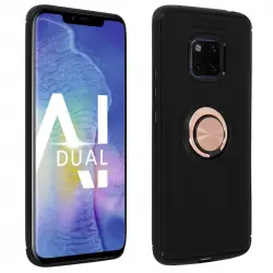 Avizar Funda de Silicona con Anillo Dorado Magnético para Huawei Mate 20 Pro