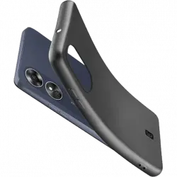 Funda - CellularLine Mood, Para Oppo A17, Goma blanda, Negro